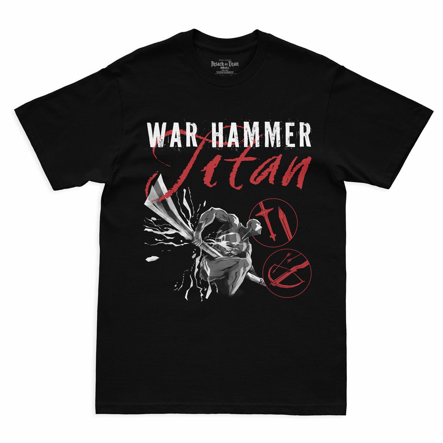 Camiseta Preta Attack on Titan Final Season Titã Martelo de Guerra