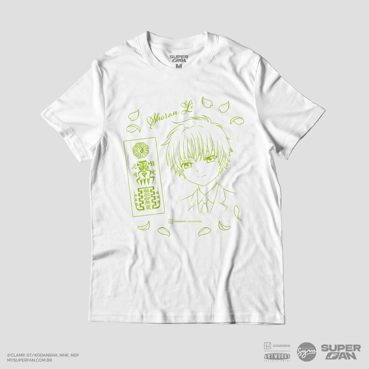 Camiseta Branca Cardcaptor Sakura Carta Shoran