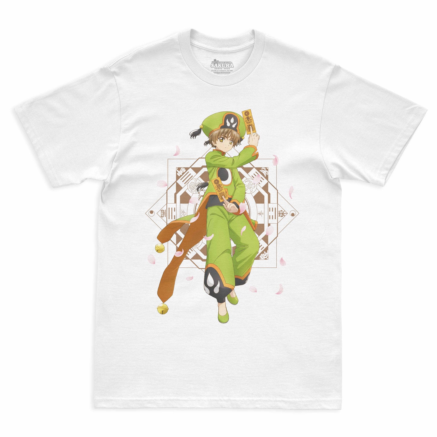 Camiseta Branca Cardcaptor Sakura Traje de Batalha Shoran "Clássico"
