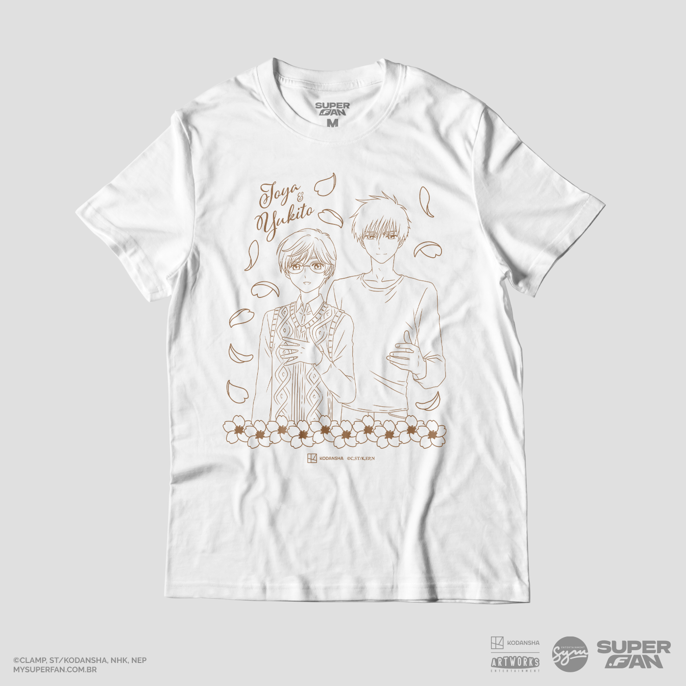 Camiseta Branca Cardcaptor Sakura Toya & Yukito