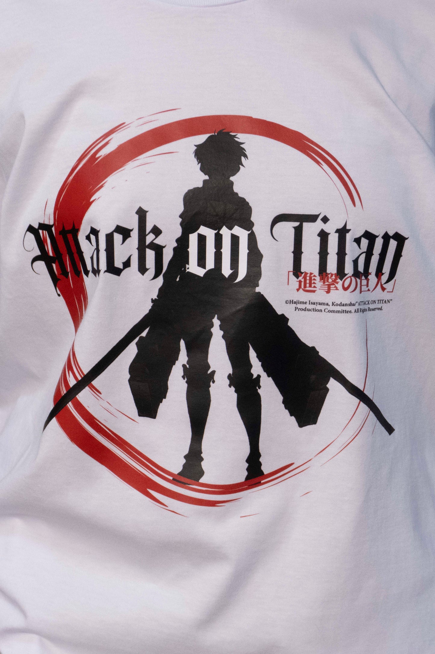 Camiseta Branca Attack on Titan Eren Shinzou wo Sasageyo