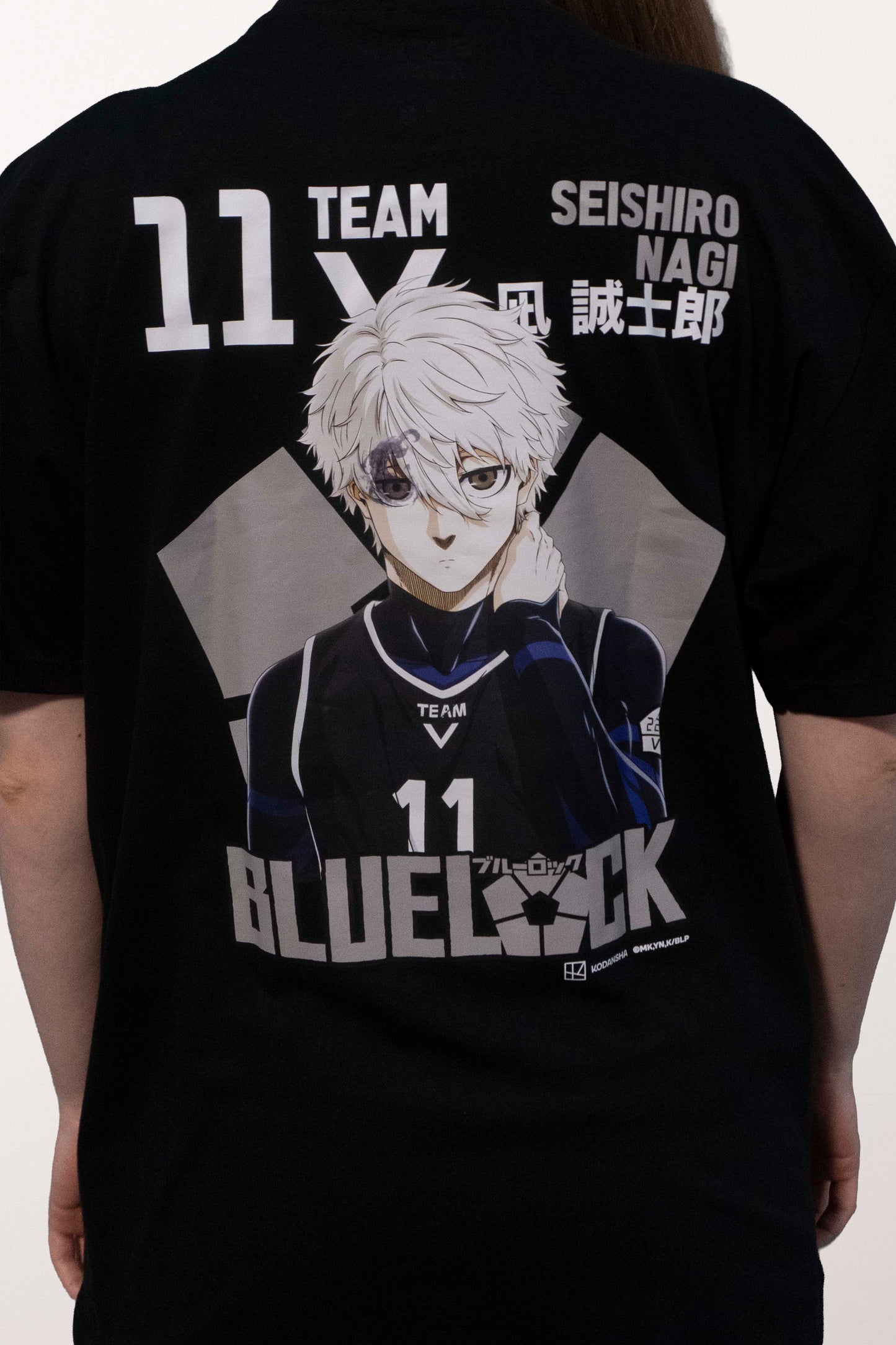 Camiseta Preta BLUE LOCK Nagi "Time V"
