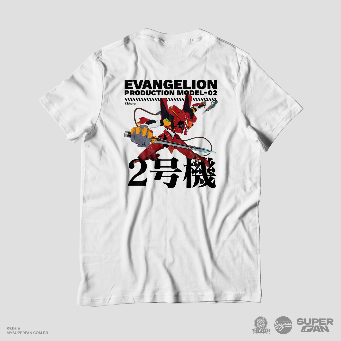 Camiseta Branca Evangelion 2.22 EVA-02