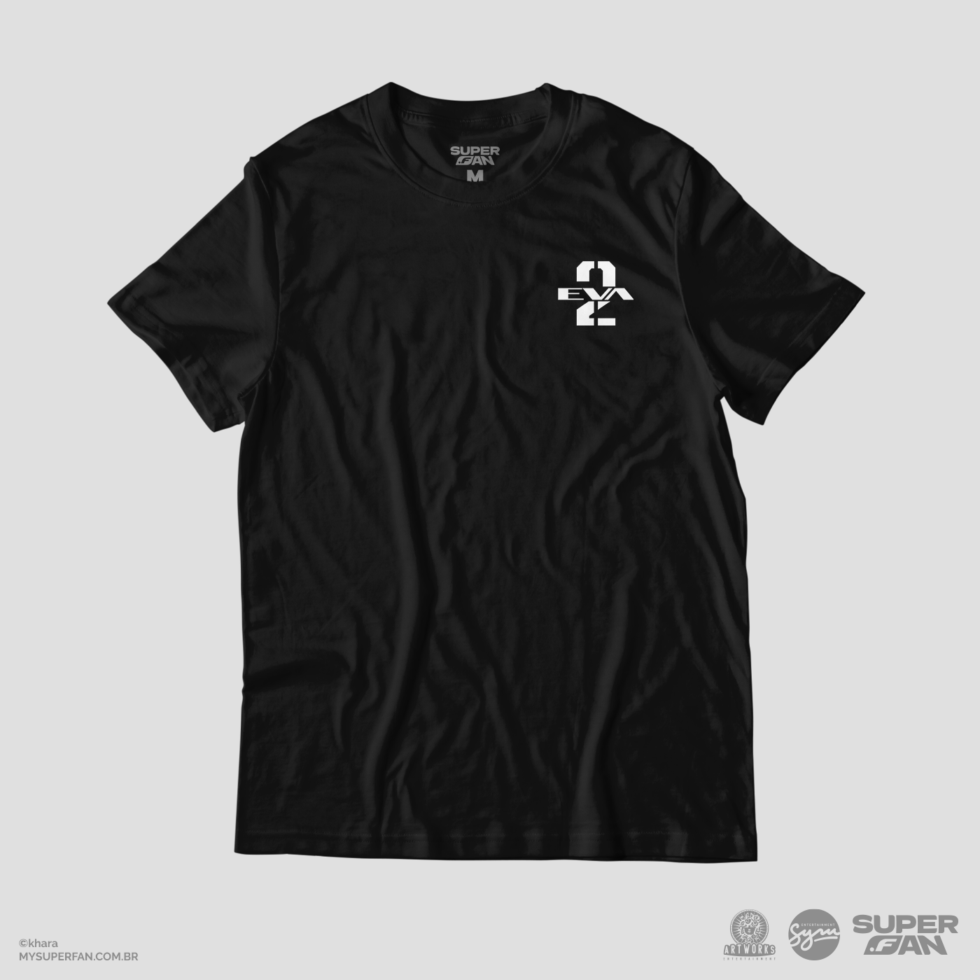 Camiseta Preta Evangelion 2.22 EVA-02