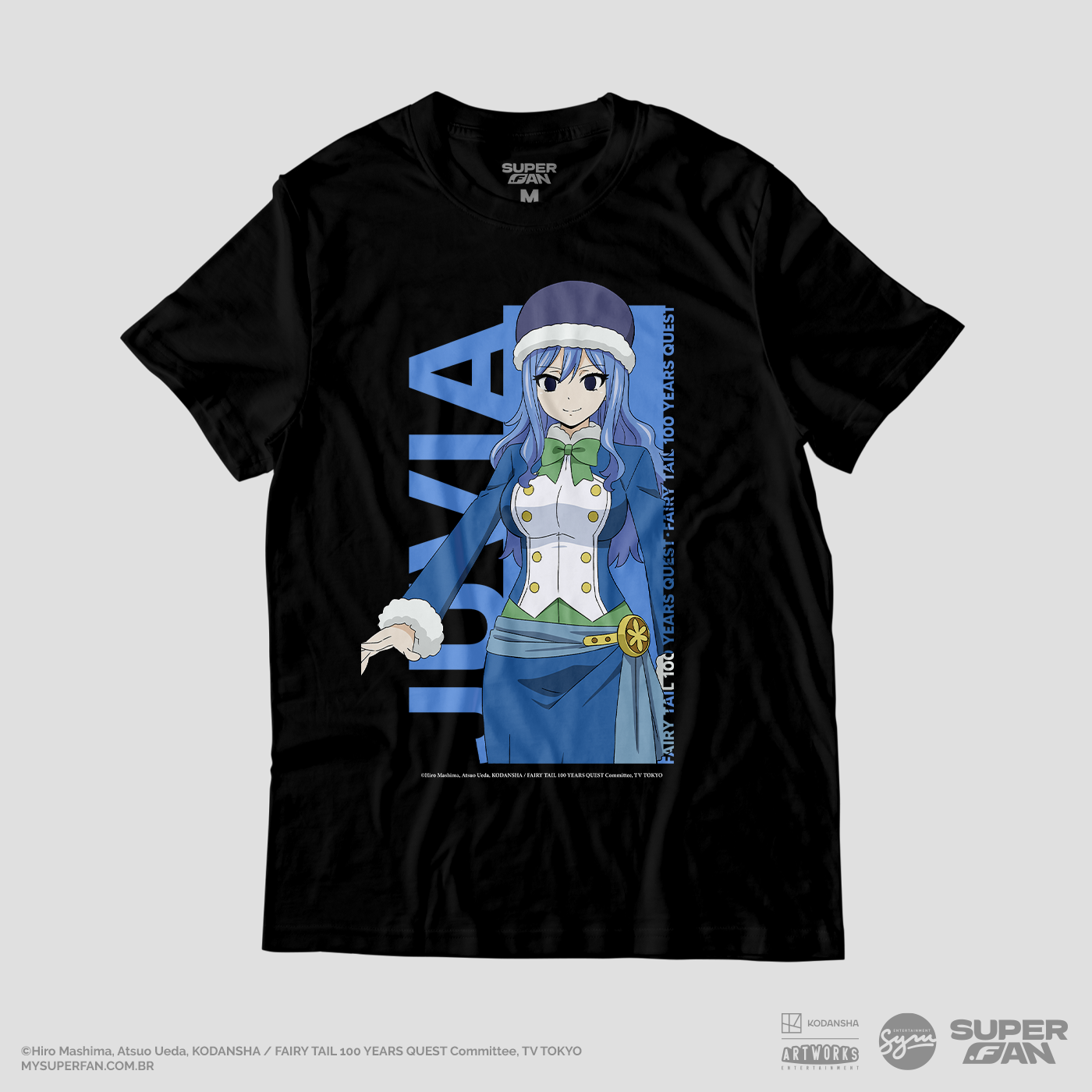 Camiseta Preta FAIRY TAIL 100 YEARS QUEST Juvia Lockser
