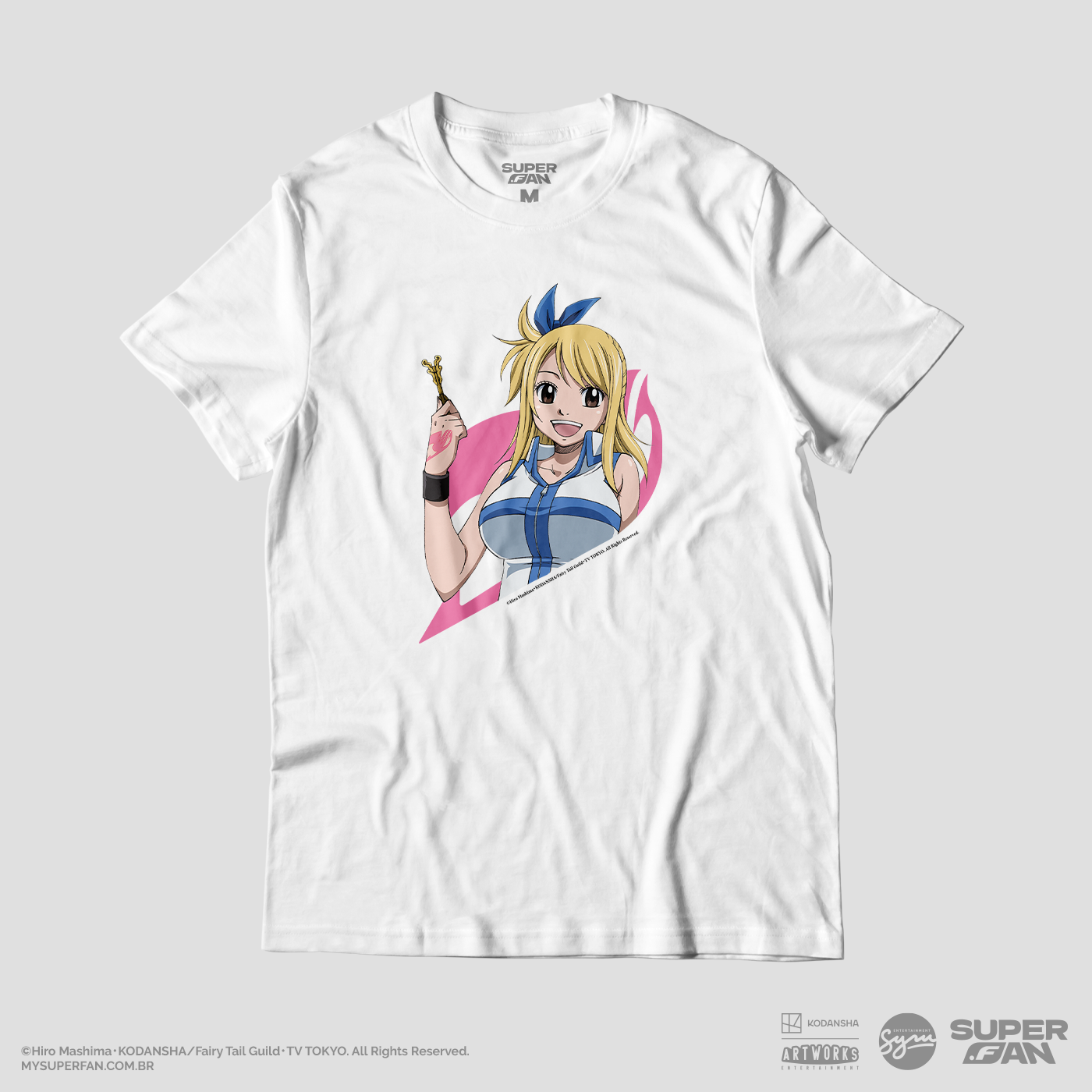 Camiseta Branca FAIRY TAIL Lucy Heartfilia "Clássica"