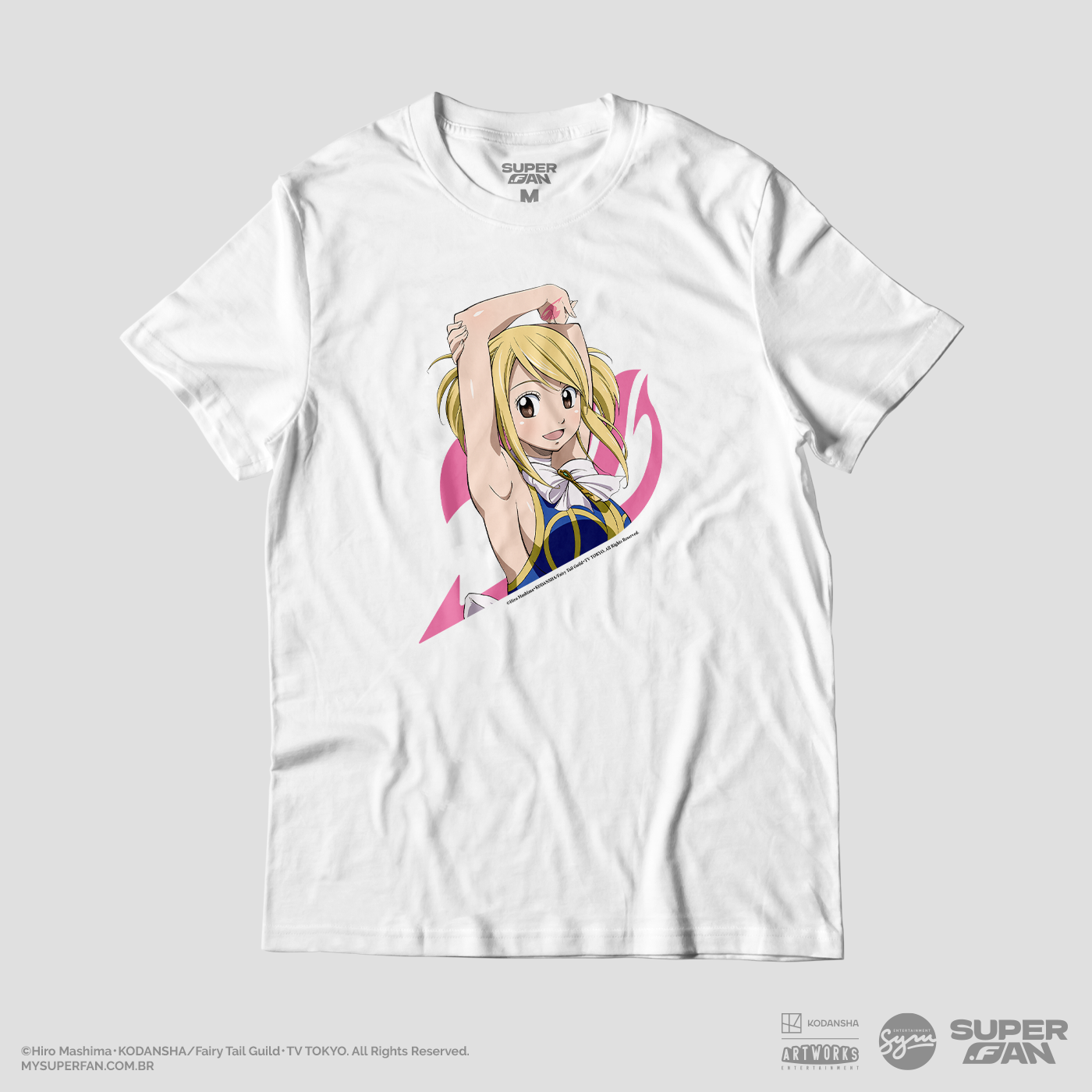 Camiseta Branca FAIRY TAIL Lucy Heartfilia "Nirvana"