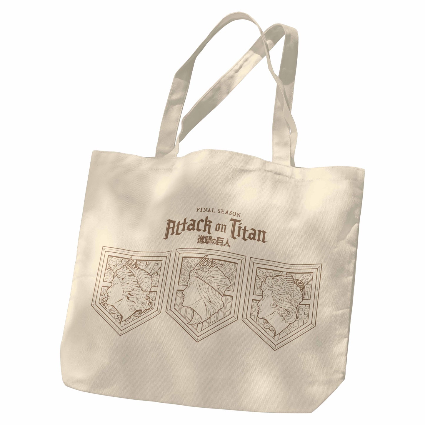 Ecobag Bege Attack on Titan Final Season Muralhas Protetoras