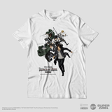 Camiseta Branca Attack on Titan Final Season Rumo à Muralha