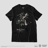 Camiseta Preta Attack on Titan Final Season Rumo à Muralha