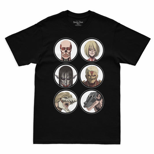 Camiseta Preta Attack on Titan Final Season Titãs Unidos
