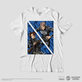 Camiseta Branca Attack on Titan Final Season Sasha & Jean