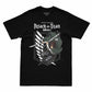 Camiseta Preta Attack on Titan Final Season Hange Zoe Divisão de Reconhecimento