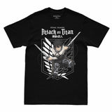 Camiseta Preta Attack on Titan Final Season Mikasa Ackerman Divisão de Reconhecimento