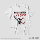 Camiseta Branca Attack on Titan Final Season Titã Martelo de Guerra