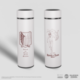 Garrafa Térmica Attack on Titan Final Season Aço Inox Digital Termômetro 400ml