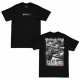 Camiseta Preta Attack on Titan Levi Tatakae