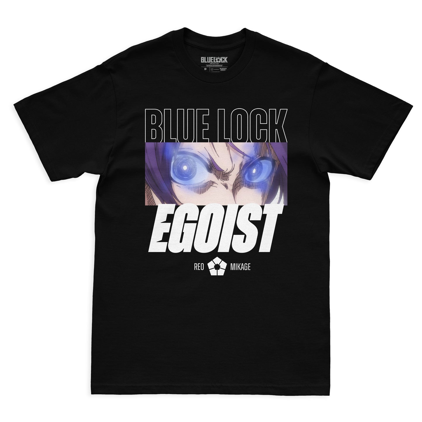 Camiseta Preta BLUE LOCK Reo "Egoísta"
