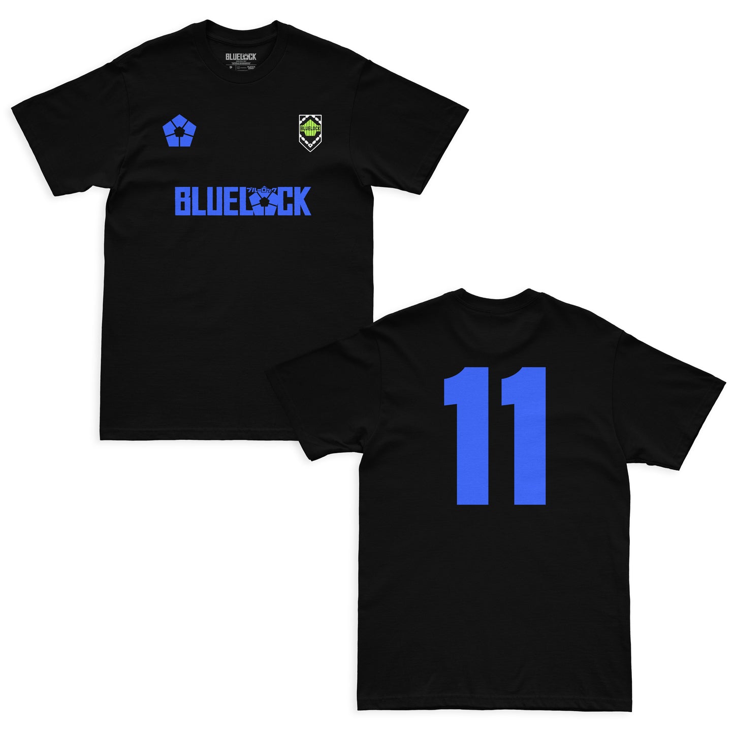 Camiseta Preta BLUE LOCK Número 11