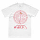 Camiseta Branca Cardcaptor Sakura Báculo & Círculo Clow