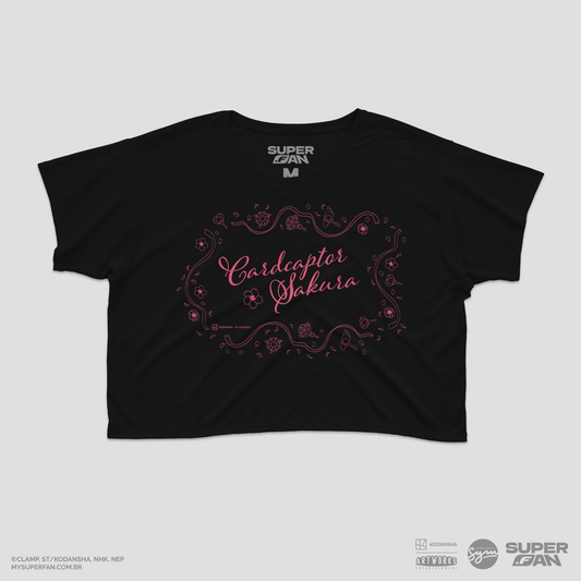 Cropped Preto Cardcaptor Sakura no Jardim das Chaves