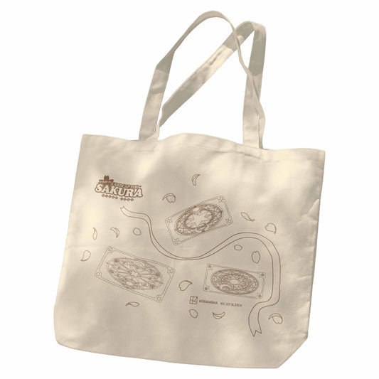 Ecobag Bege Cardcaptor Sakura Cartas Clow, Sakura e Transparente