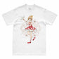 Camiseta Branca Cardcaptor Sakura Traje de Batalha Sakura "Rosas"