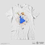 Camiseta Branca Cardcaptor Sakura Traje de Batalha Sakura "Asas"