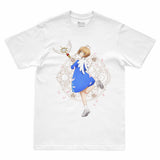 Camiseta Branca Cardcaptor Sakura Traje de Batalha Sakura "Asas"