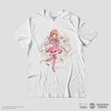 Camiseta Branca Cardcaptor Sakura Traje de Batalha Sakura "Clássica"