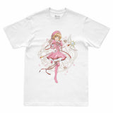 Camiseta Branca Cardcaptor Sakura Traje de Batalha Sakura "Clássica"