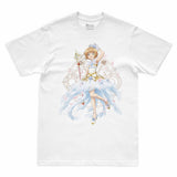 Camiseta Branca Cardcaptor Sakura Traje de Batalha Sakura "Vestido"