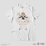 Camiseta Branca Cardcaptor Sakura Uniforme Sakura "Capturando Carta"