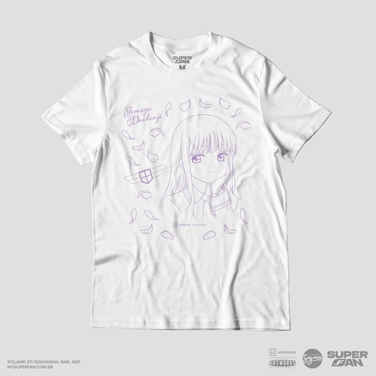 Camiseta Branca Cardcaptor Sakura Escola Tomoeda Tomoyo