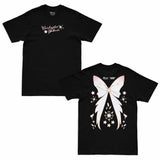 Camiseta Preta Cardcaptor Sakura Carta "Voo" Aquarelada