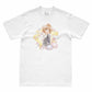 Camiseta Branca Cardcaptor Sakura Escola Tomoeda Sakura "Aquarelada"