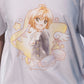 Camiseta Branca Cardcaptor Sakura Escola Tomoeda Sakura "Aquarelada"