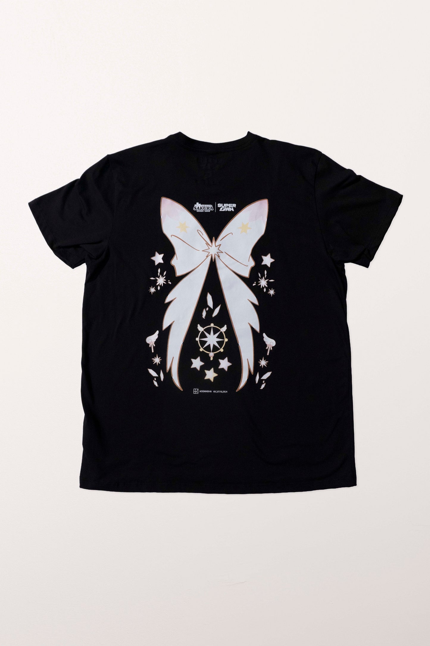 Camiseta Preta Cardcaptor Sakura Carta "Voo" Aquarelada
