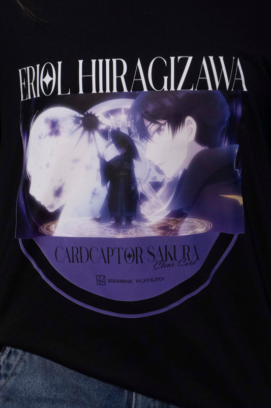 Camiseta Preta Cardcaptor Sakura Eriol Hiiragizawa