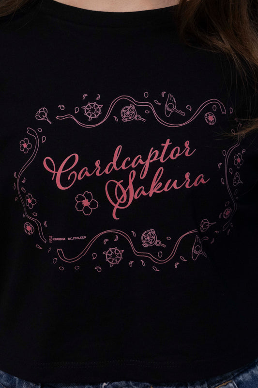 Cropped Preto Cardcaptor Sakura no Jardim das Chaves