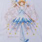 Camiseta Branca Cardcaptor Sakura Traje de Batalha Sakura "Aquática"