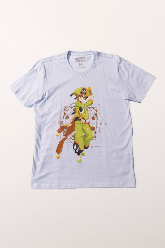 Camiseta Branca Cardcaptor Sakura Traje de Batalha Shoran "Clássico"