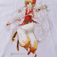 Camiseta Branca Cardcaptor Sakura Traje de Batalha Sakura "Chamas"