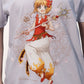Camiseta Branca Cardcaptor Sakura Traje de Batalha Sakura "Chamas"