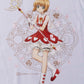 Camiseta Branca Cardcaptor Sakura Traje de Batalha Sakura "Rosas"