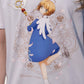 Camiseta Branca Cardcaptor Sakura Traje de Batalha Sakura "Asas"