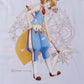 Camiseta Branca Cardcaptor Sakura Traje de Batalha Sakura "Circense"