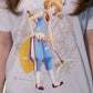 Camiseta Branca Cardcaptor Sakura Traje de Batalha Sakura "Circense"
