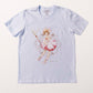 Camiseta Branca Cardcaptor Sakura Traje de Batalha Sakura "Flores"