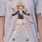Camiseta Branca Cardcaptor Sakura Uniforme Sakura "Capturando Carta"